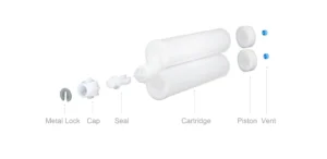 Dual component cartridge system for two-part epoxy adhesive dispensing