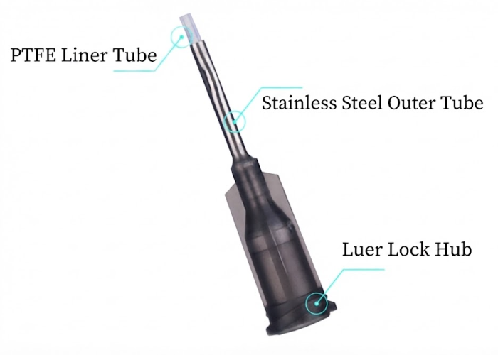 Teflon dispensing needle