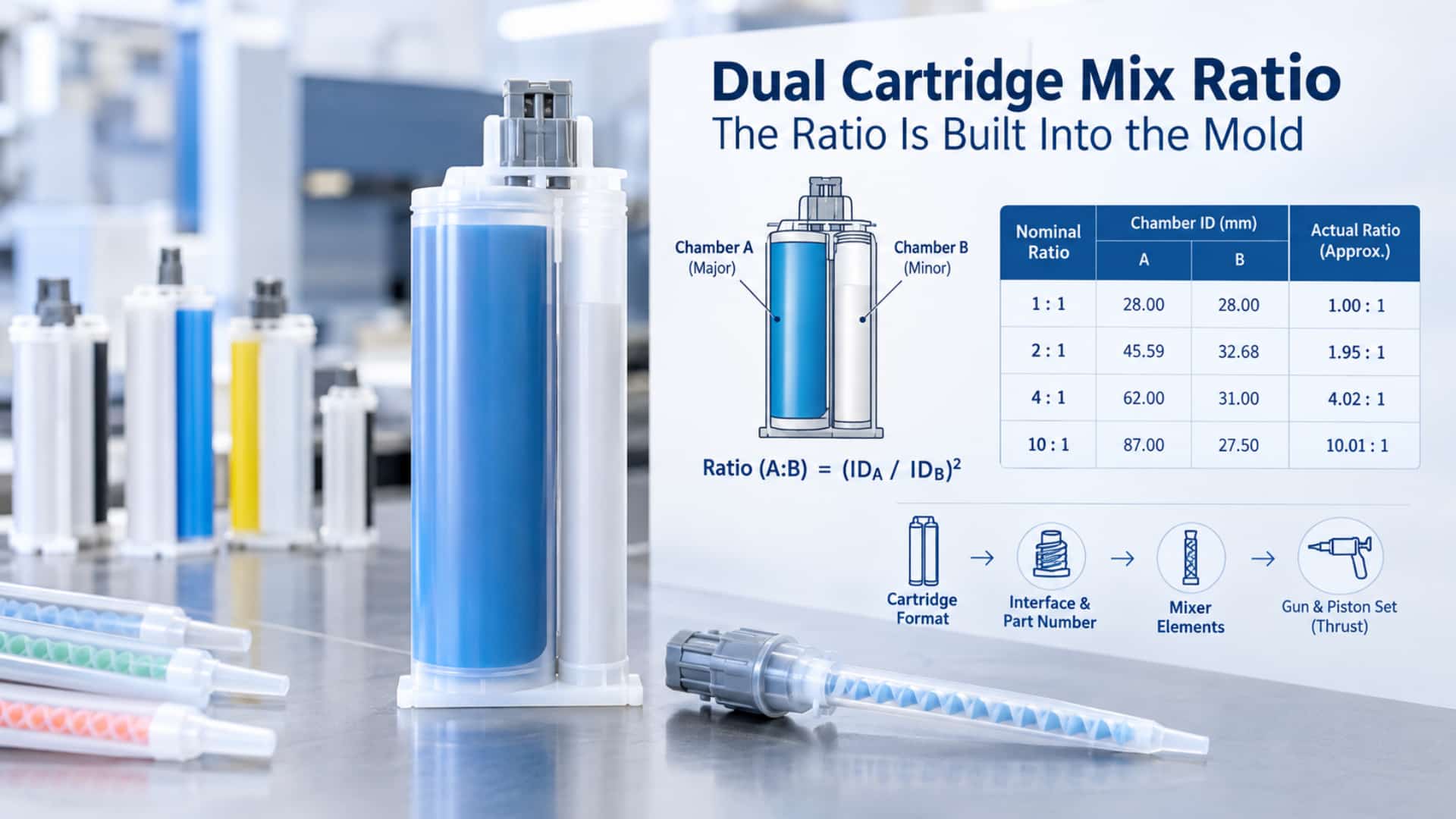 dual adhesive cartridge