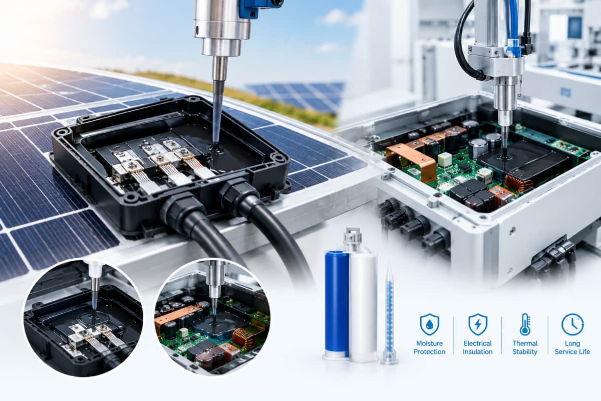 solar junction box potting