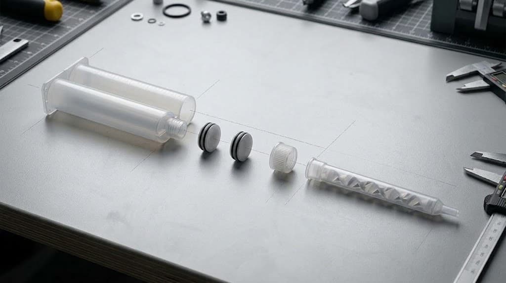 empty adhesive cartridge barrels